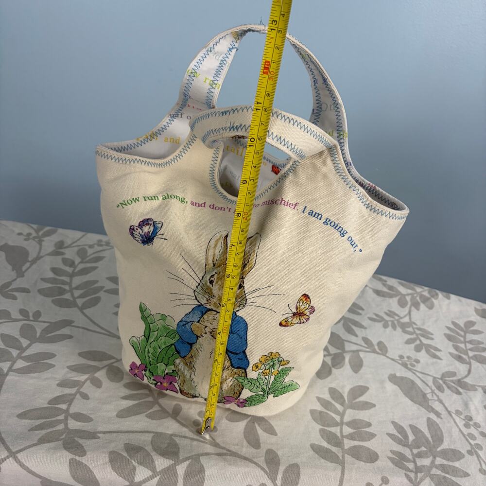 Peter Rabbit Beatrix Potter Tote Bag Cottagecore Garden Bunny Book Print easter - Picture 9 of 10